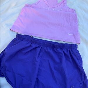 Nike Lavender Tank and Violet Shorts Set